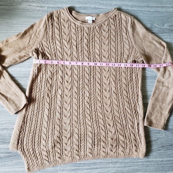 J. Jill Petite Asymmetrical Cable Pullover Sweater XS - Picture 4 of 5